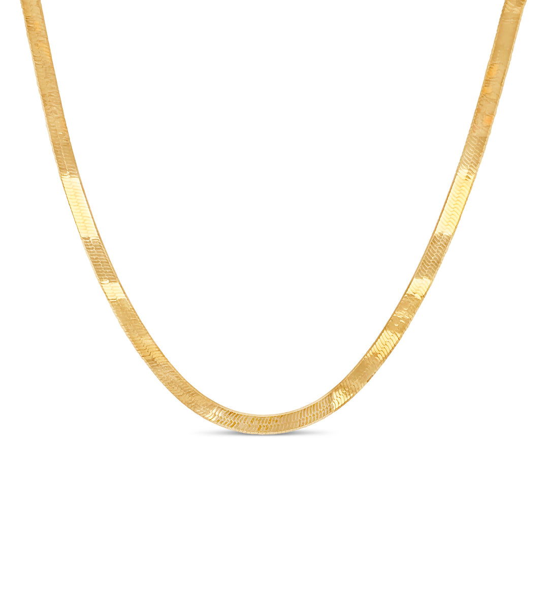 10k Gold Herringbone Chain Necklace Olive Chain
