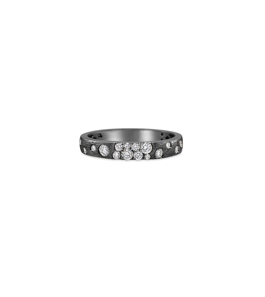 Diamond Celestial Petite Band - 14K Black Gold / 5 - Olive & Chain Fine Jewelry