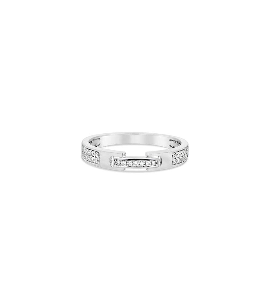 Diamond Buckle Ring - 14K - OLIVE & CHAIN Fine Jewelry