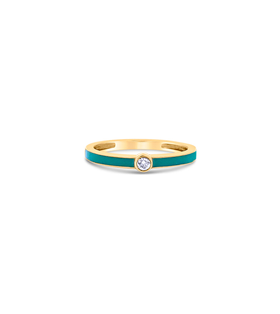 Green Chilli Rings Diamond Green Enamel Ring – OLIVE & CHAIN