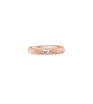 Diamond Marquise Flush Band - 14K Rose Gold / 5 - Olive & Chain Fine Jewelry