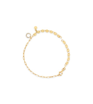 Diamond Half Chain Charm Bracelet - 14K  - Olive & Chain Fine Jewelry