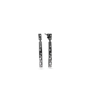 Diamond Celestial Bar Earring - 14K Black Gold - Olive & Chain Fine Jewelry
