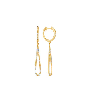 Diamond Teardrop Earring - 14K Yellow Gold - Olive & Chain Fine Jewelry