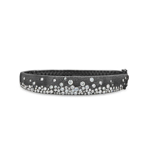 Diamond Celestial Signature Bangle - 14K Black Gold - OLIVE & CHAIN Fine Jewelry