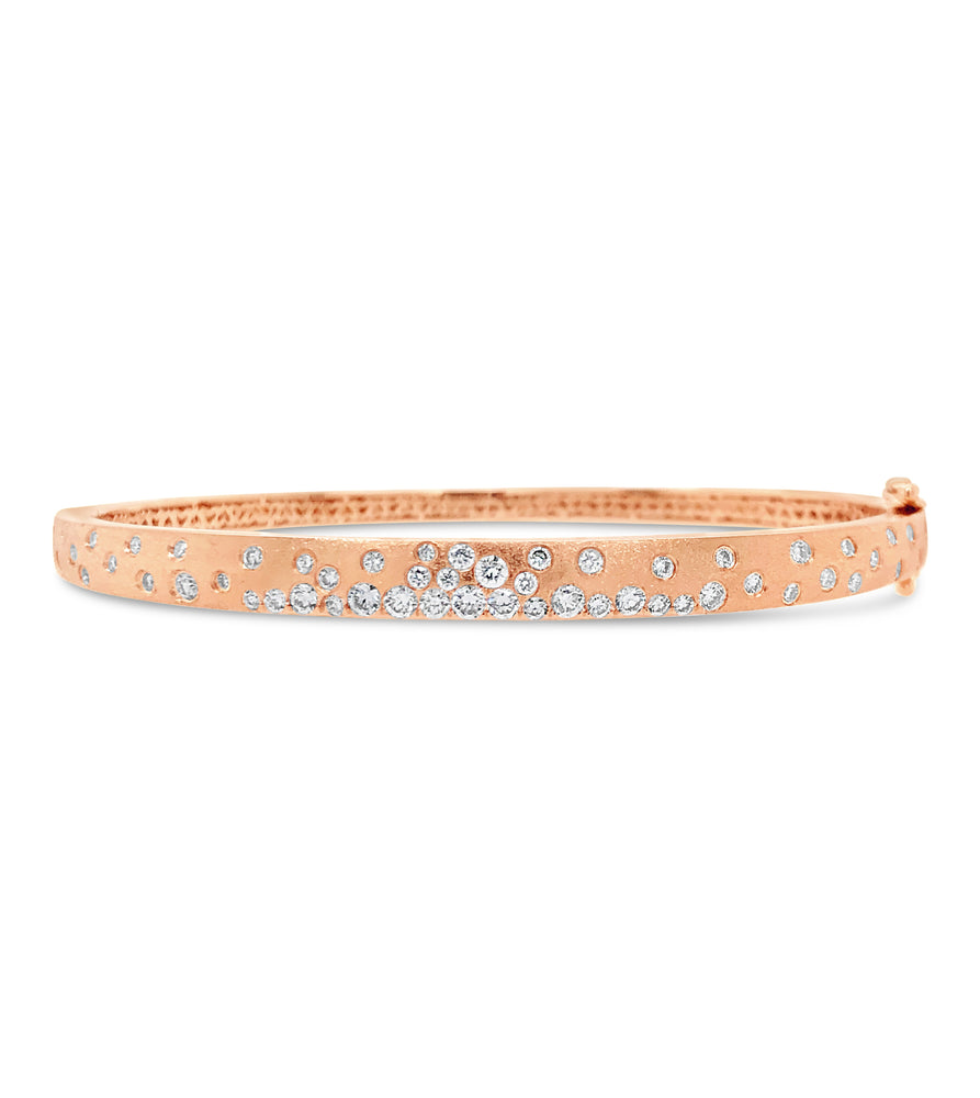Diamond Celestial Slim Bangle - 14K Rose Gold - Olive & Chain Fine Jewelry