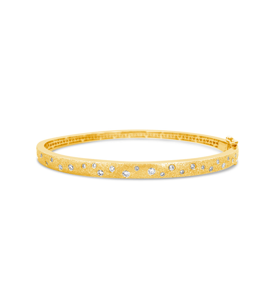 Diamond Scatter Bangle - 14K Yellow Gold - Olive & Chain Fine Jewelry