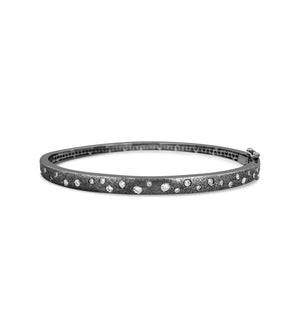 Diamond Scatter Bangle - 14K Black Gold - Olive & Chain Fine Jewelry