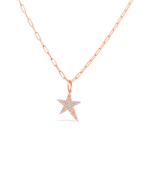 Diamond Rockstar Pendant - 14K Rose Gold - OLIVE & CHAIN Fine Jewelry