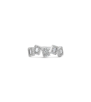 Diamond Baguette Dancing Ring - 14K White Gold / 5.5 - OLIVE & CHAIN Fine Jewelry