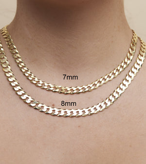 Gold Plated Silver Curb Chain Necklace - 14K  - Olive & Chain Fine Jewelry