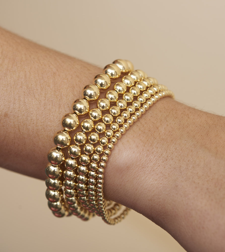 14k Gold Ball Bead Chain Bracelet - 14K  - Olive & Chain Fine Jewelry