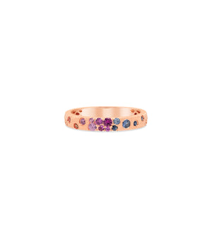 Rainbow Celestial Petite Band - 14K Rose Gold / 5 - Olive & Chain Fine Jewelry