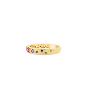 Rainbow Celestial Petite Band - 14K  - Olive & Chain Fine Jewelry