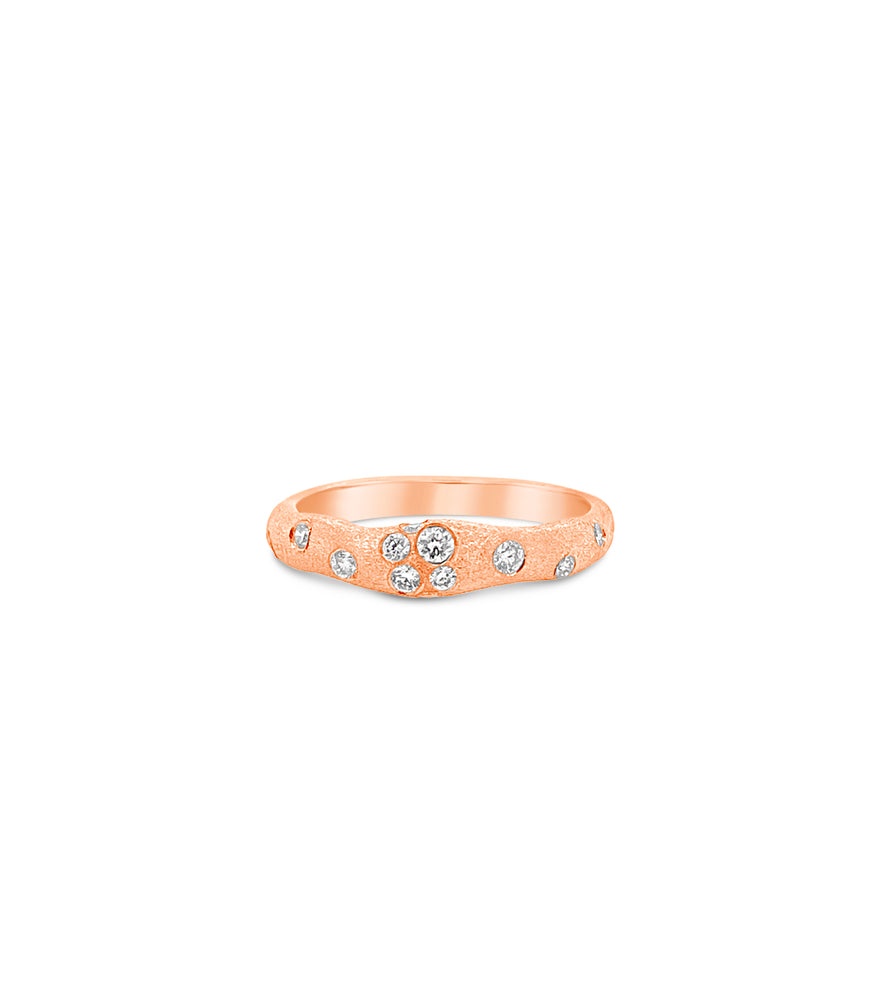 Diamond Celestial Petite Artisan Band - 14K Rose Gold / 5 - OLIVE & CHAIN Fine Jewelry