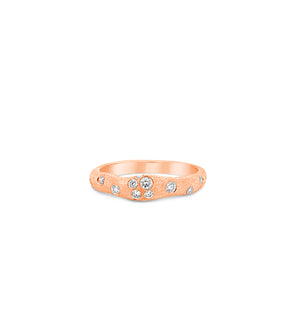 Diamond Celestial Petite Artisan Band - 14K Rose Gold / 5 - OLIVE & CHAIN Fine Jewelry