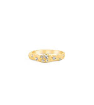 Diamond Celestial Petite Artisan Band - 14K Yellow Gold / 5 - Olive & Chain Fine Jewelry