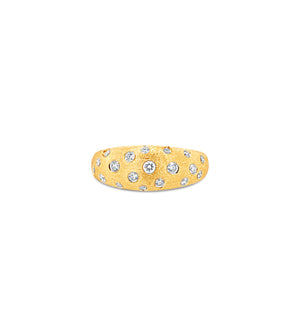 Diamond Celestial Dome Ring - 14K Yellow Gold / 5 - Olive & Chain Fine Jewelry