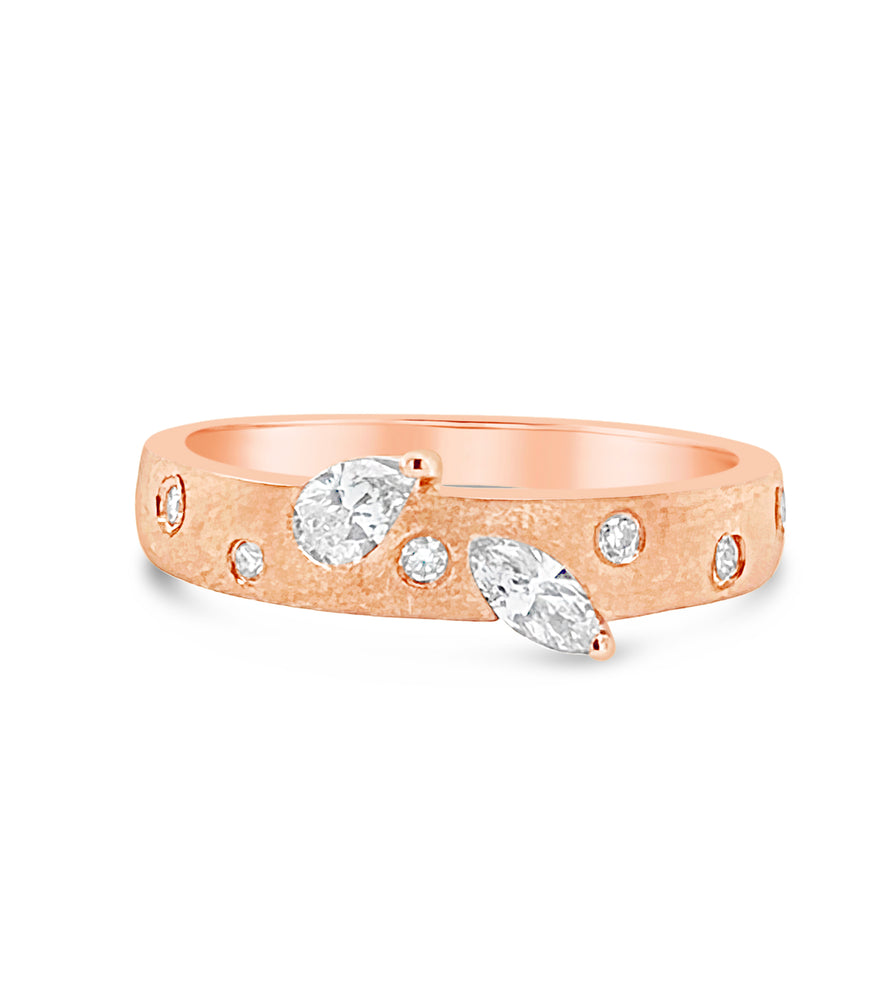 Diamond Celestial Protruding Band - 14K Rose Gold / 5 - OLIVE & CHAIN Fine Jewelry