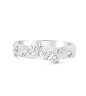Diamond Celestial Protruding Band - 14K White Gold / 5 - OLIVE & CHAIN Fine Jewelry