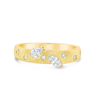 Diamond Celestial Protruding Band - 14K Yellow Gold / 5 - OLIVE & CHAIN Fine Jewelry
