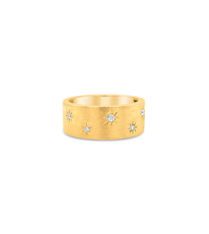 Diamond Stardust Cigar Band - 14K  - Olive & Chain Fine Jewelry