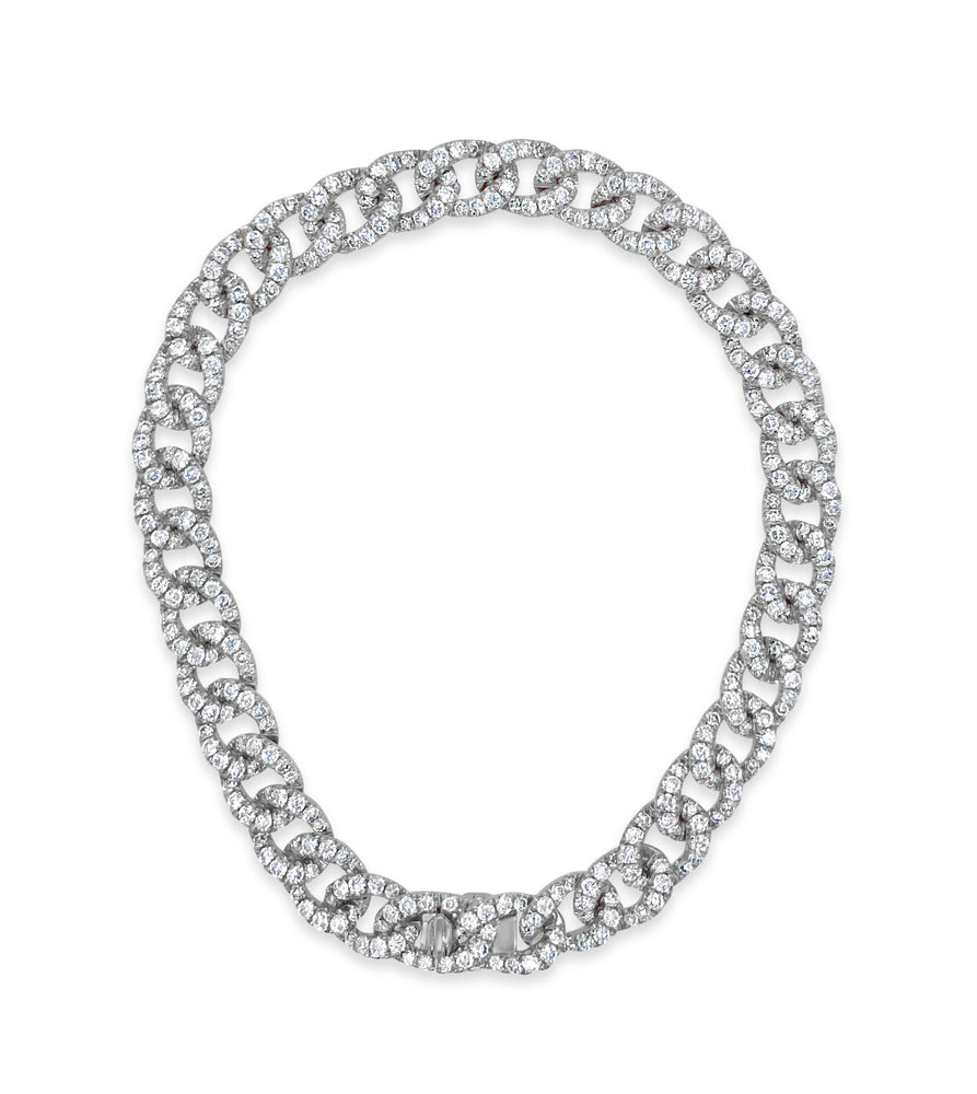 Diamond Cuban Link Bracelet - 14K White Gold / 6.5 inch - Olive & Chain Fine Jewelry
