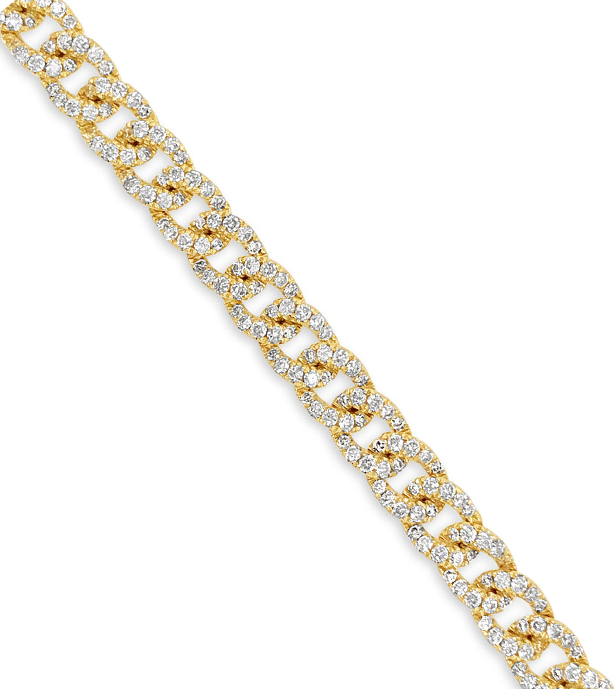 Diamond Cuban Link Bracelet - 14K  - Olive & Chain Fine Jewelry