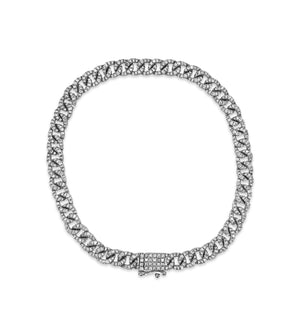 Diamond Cuban Link Bracelet - 14K Black Gold / 6.5 inch - Olive & Chain Fine Jewelry