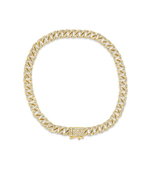 Diamond Cuban Link Bracelet - 14K Yellow Gold / 6.5 inch - Olive & Chain Fine Jewelry