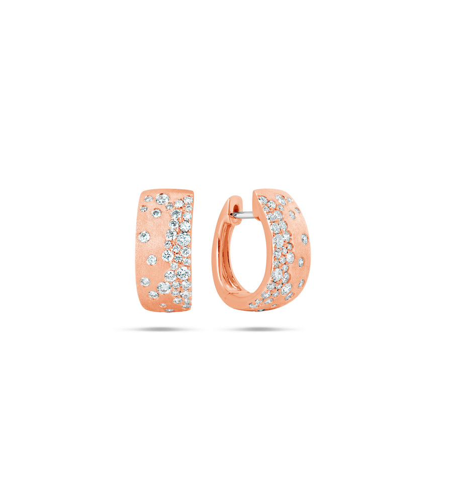 Diamond Celestial Hoop Earring - 14K Rose Gold - Olive & Chain Fine Jewelry