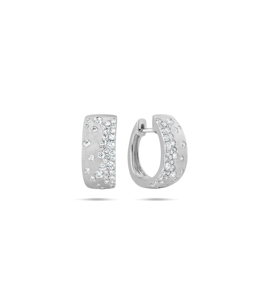 Diamond Celestial Hoop Earring - 14K White Gold - Olive & Chain Fine Jewelry