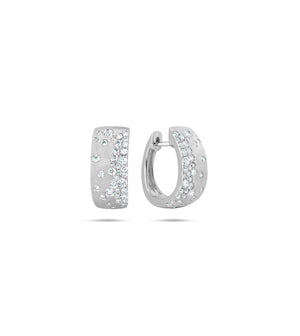 Diamond Celestial Hoop Earring - 14K White Gold - Olive & Chain Fine Jewelry
