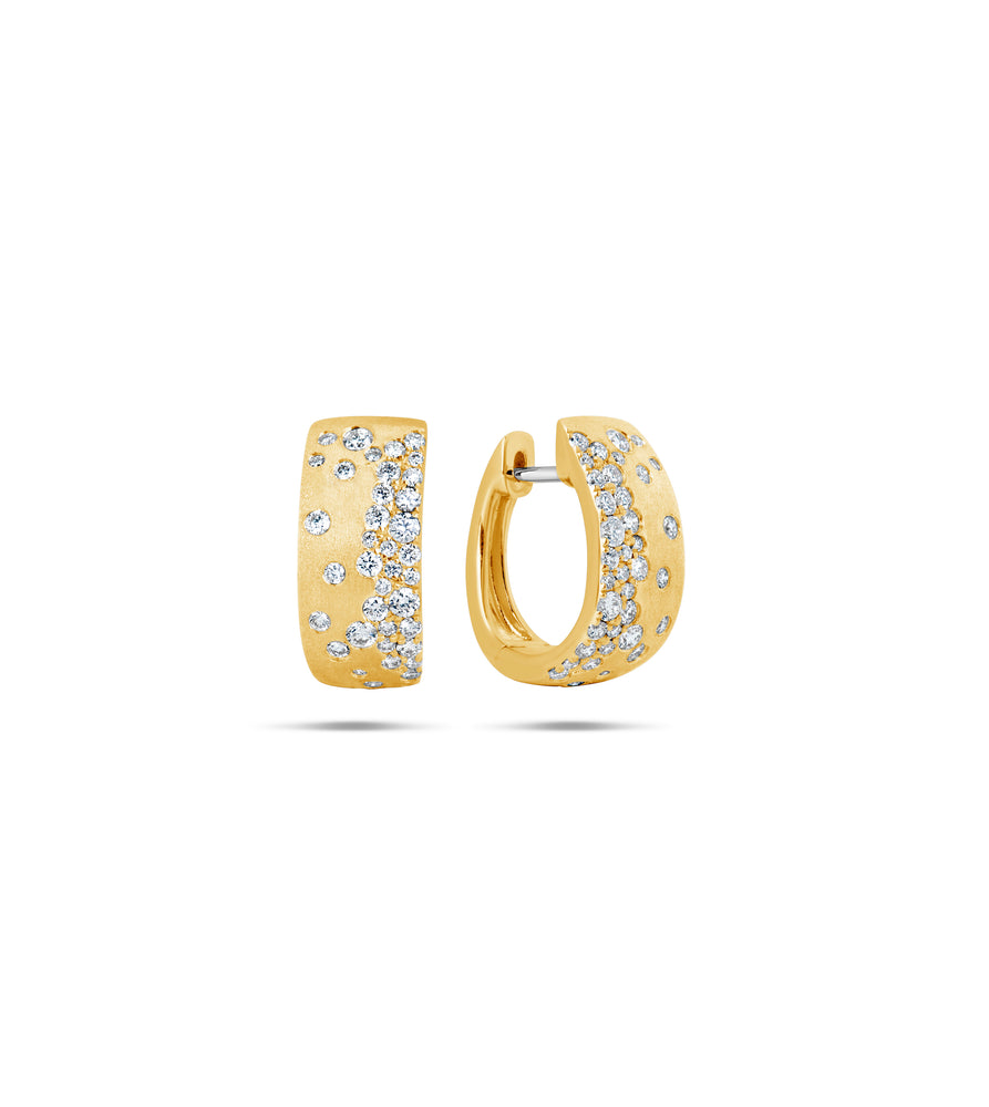 Diamond Celestial Hoop Earring - 14K Yellow Gold - Olive & Chain Fine Jewelry