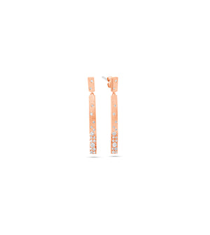 Diamond Celestial Bar Earring - 14K Rose Gold - Olive & Chain Fine Jewelry