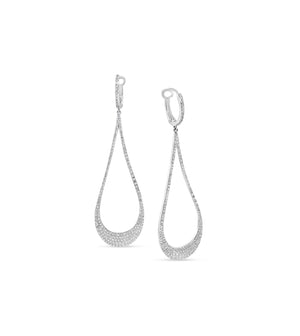 Diamond Jumbo Tear Drop Earring - 14K White Gold - OLIVE & CHAIN Fine Jewelry