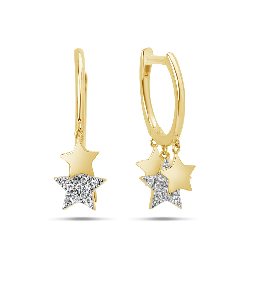 Diamond Star Charm Huggie Earring – Olive & Chain