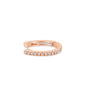 Diamond Ear Cuff Earring - 14K Rose Gold - OLIVE & CHAIN Fine Jewelry