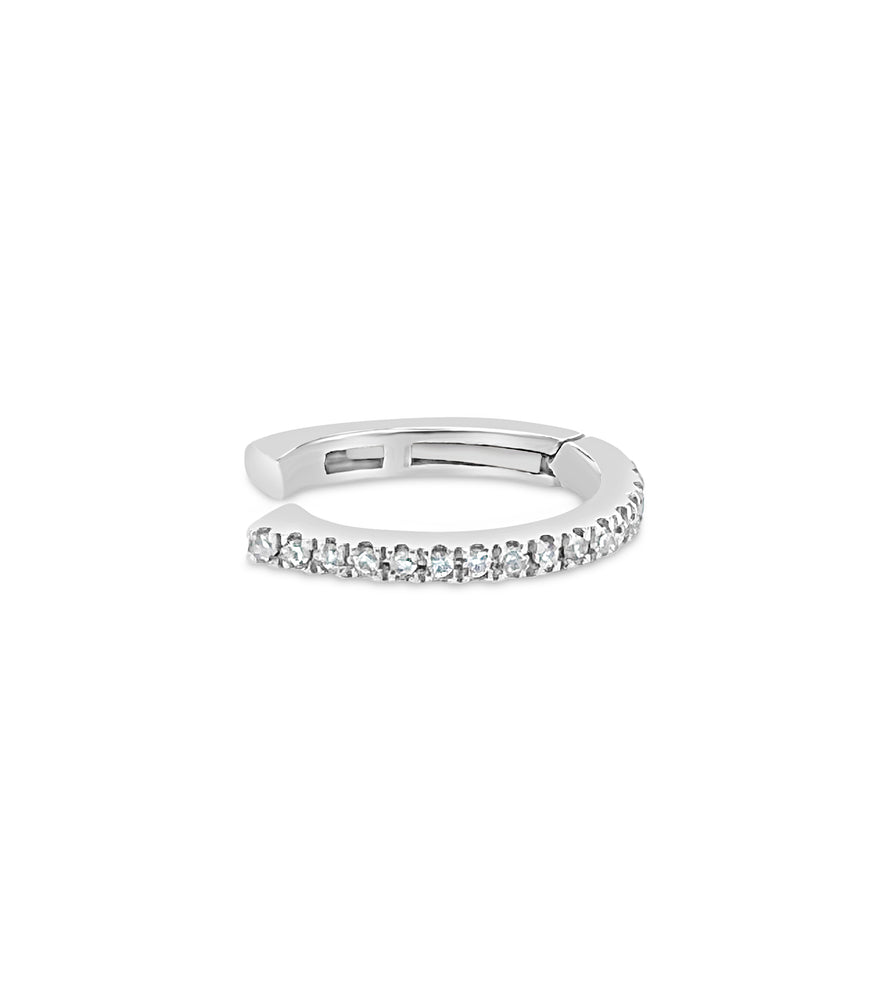 Diamond Ear Cuff Earring - 14K White Gold - OLIVE & CHAIN Fine Jewelry