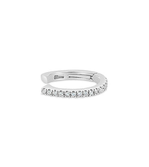 Diamond Ear Cuff Earring - 14K White Gold - OLIVE & CHAIN Fine Jewelry