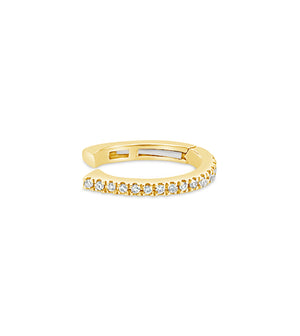 Diamond Ear Cuff Earring - 14K Yellow Gold - OLIVE & CHAIN Fine Jewelry