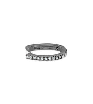 Diamond Ear Cuff Earring - 14K Black Gold - OLIVE & CHAIN Fine Jewelry