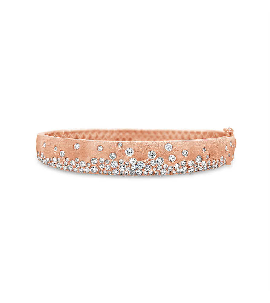 Diamond Celestial Signature Bangle - 14K Rose Gold - OLIVE & CHAIN Fine Jewelry