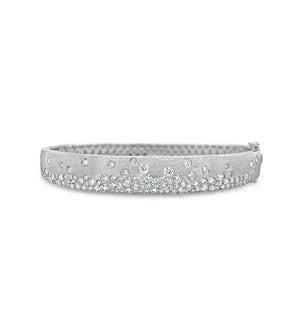 Diamond Celestial Signature Bangle - 14K White Gold - OLIVE & CHAIN Fine Jewelry