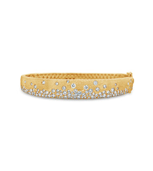 Diamond Celestial Signature Bangle - 14K Yellow Gold - OLIVE & CHAIN Fine Jewelry