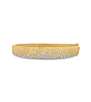 Diamond Celestial Signature Bangle - 14K Yellow Gold - Olive & Chain Fine Jewelry