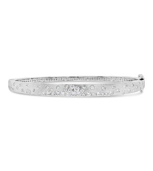 Diamond Celestial Slim Bangle - 14K White Gold - Olive & Chain Fine Jewelry