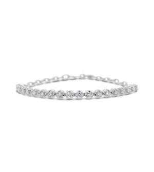 Diamond Paperclip Tennis Bracelet - 14K White Gold - Olive & Chain Fine Jewelry