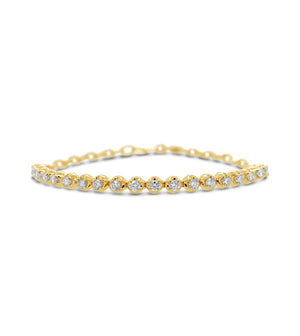 Diamond Paperclip Tennis Bracelet - 14K Yellow Gold - OLIVE & CHAIN Fine Jewelry