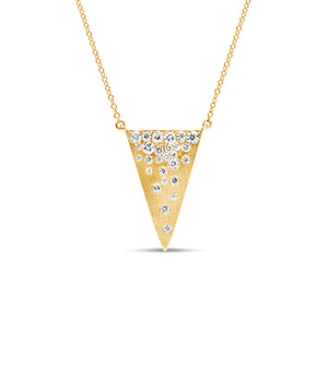 Diamond Celestial Triangle Necklace - 14K Yellow Gold - Olive & Chain Fine Jewelry